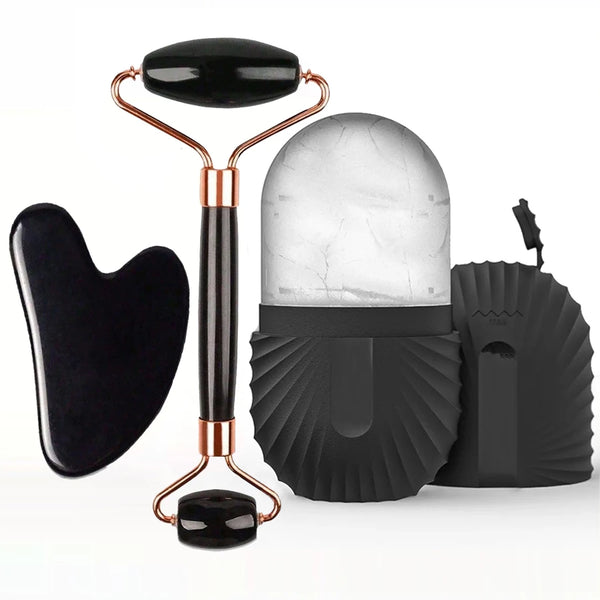 IceGlow – Roller Glaçant Visage & Gua Sha Anti-Gonflement